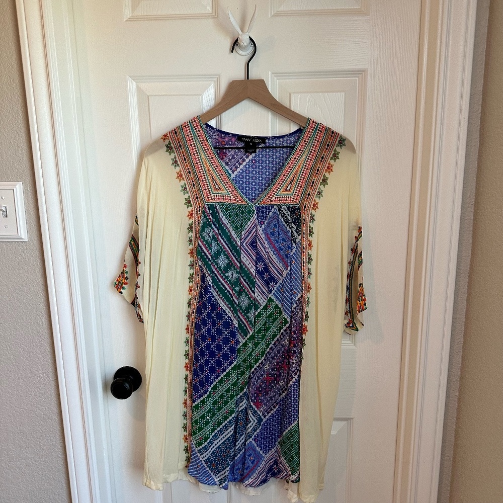 Tanvi Kedia Sheer Cover Up Dress with Beadwork